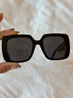Authentic Dior Black Oversized Square Sunglasses